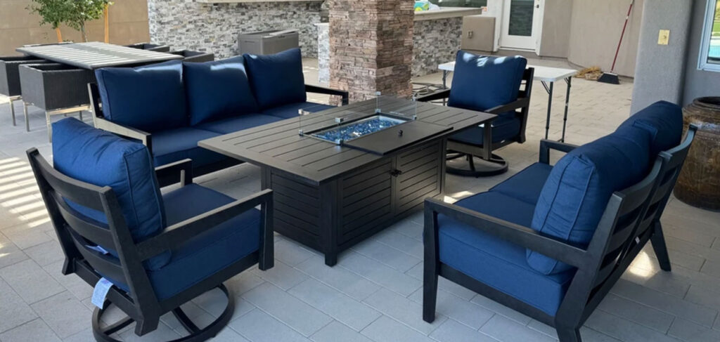 Cabo desert bronze cast aluminum patio sofa set