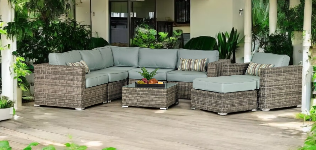 Del Ray Wicker sofa patio divas
