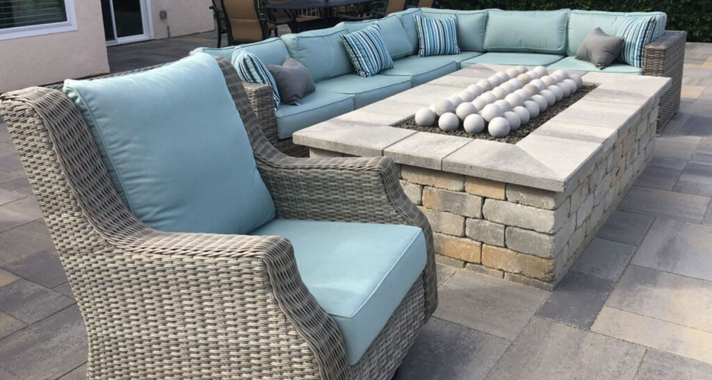 all weather wicker patio sofa