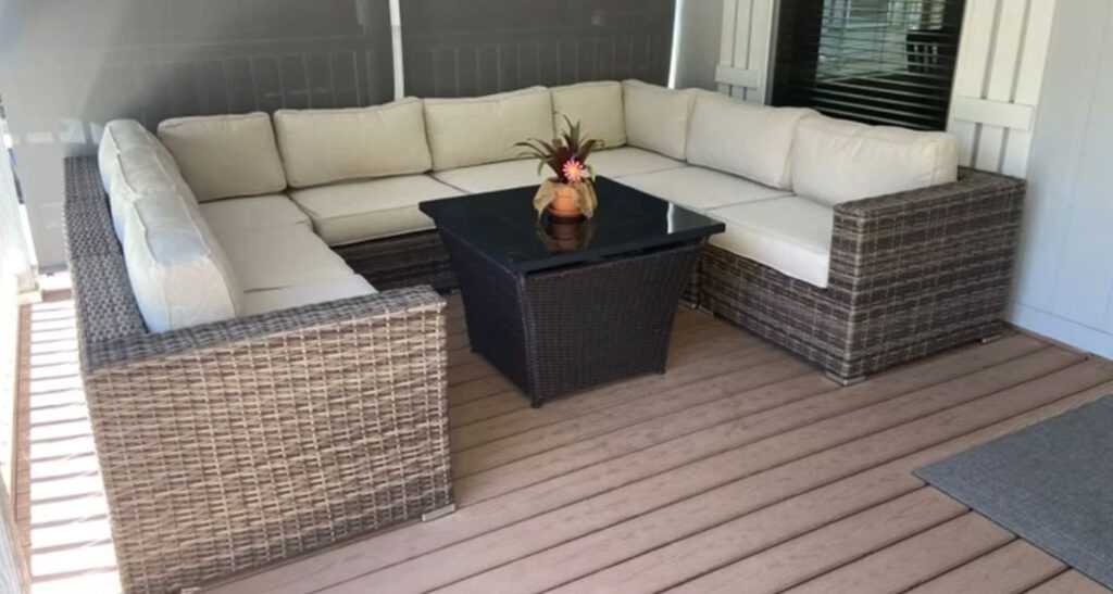 del rey wicker patio sectional