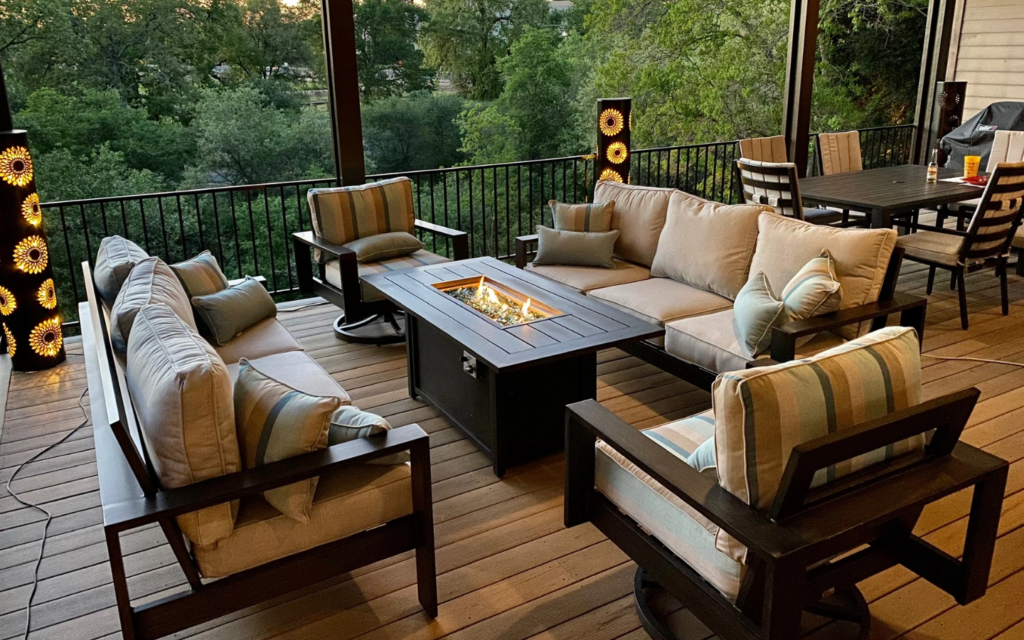 Paris Fire Table Deep Seat Chat