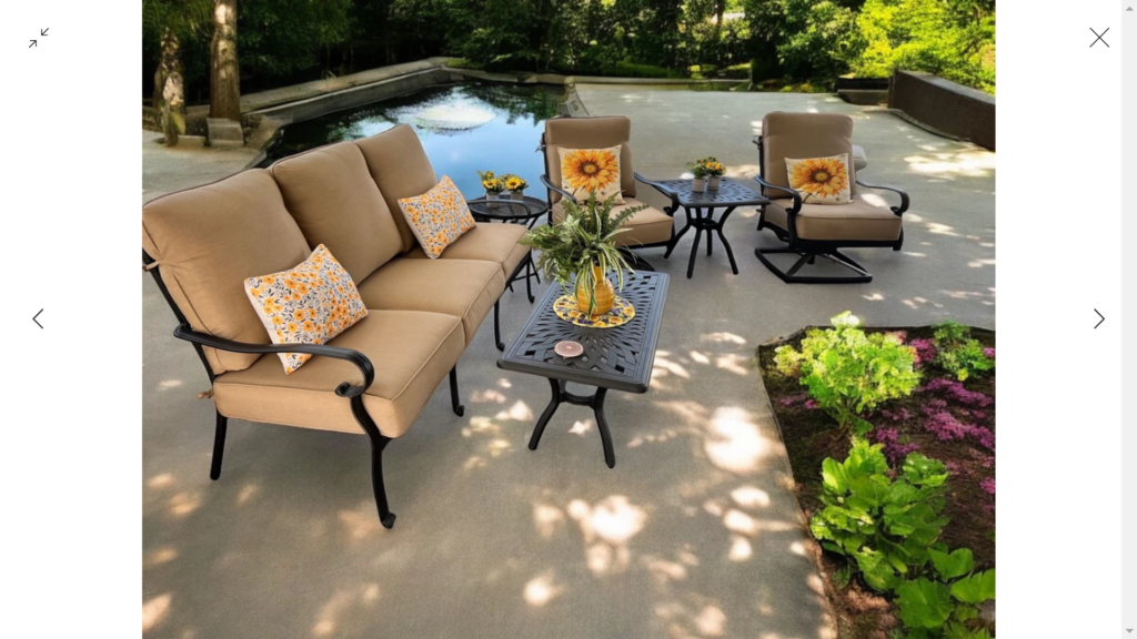 deep seating cast aluminum patio