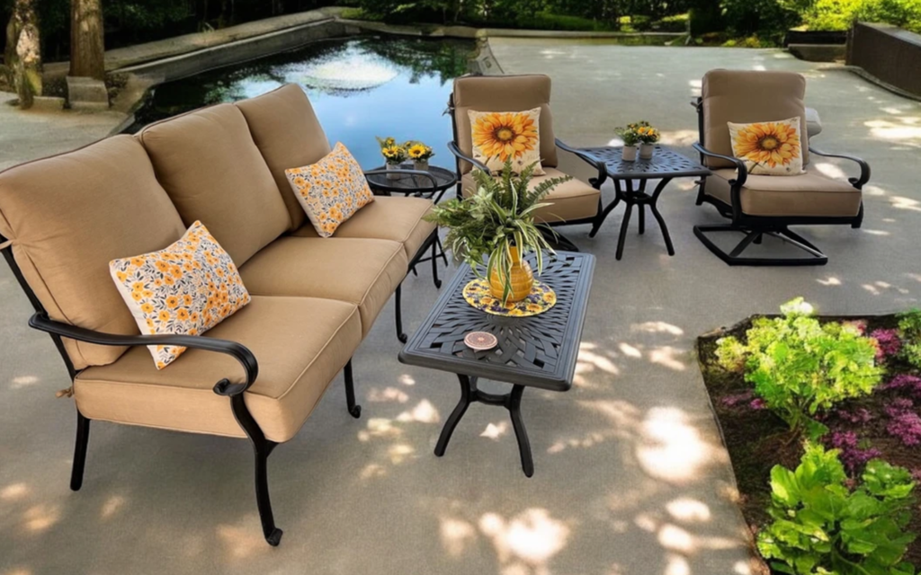 deep seating cast aluminum patio