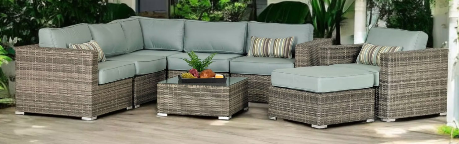 All Weather Wicker Del Ray sofa patio divas